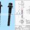 All types of screw Spikes Black Coach Screw Railway Fastener
