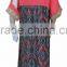 100% rayon latest traditional print islamic abaya with lace on chest