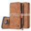 With Card Slot Photo Frame Case for Samsung Galaxy S7 Edge CaseMe PU Leather Wallet Flip Stand Cover With Zipper MT-5701