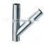 Stainless Steel Sanitary Welded Polishing Tee For Tube Fittings