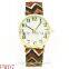 Womens Rainbow Sport Style Fabric Band Quartz Analog Wrist Watch