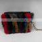 Black Fashion Women Fox Fur Handbag Shoulder Bag