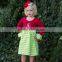The newest 2015 ruffle girls dress long sleeve christmas dress Lovely children ruffle dress for little girls