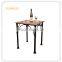 Metal Garden Outdoor Patio Furniture Set Wood Table Chairs Antique Style