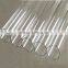 One end closed clear quartz glass tube