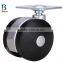 3" Black Rivet Nylon Furniture Caster With Plate and Brake