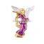 Factory Wholesale Gold Plated Zinc Alloy Epoxy Enamel Christmas Angel Brooch