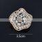 fashionable flower shape alloy rhinestones scarf clip brooch pin