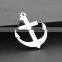 Customized black stainless steel anchor pendant with custom chain