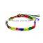 2016 Hot Sale Wholesale Pormotion Gift Cheap Handmade Rainbow Colour Friendship Bracelet