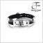 New Twelve Constellations Jewelry Titanium Stainless Steel Silicone Bangle Bracelets Best Gifts for Mens Friends