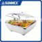 SUNNEX High Quality Mirror Polished Glass Cover 5.5 Litre Hydraulic Hinged Electric Chafer