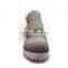 Chengdu factory sell new models unique design dark gray casual ladies flat shoes