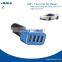 best quality best price factory direct sale micro 7.2a 4 port car cell phone charger adapter for Nexus/ huawei/ xiaomi