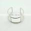 China new silver jewelry bar setting bracelet wide silver bracelet for women