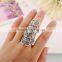 Wholesale gold plated 925 silver knuckle ring cross silver ring