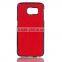 Metal+leather back case for Samsung galaxy S6 edge