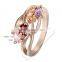 Vintage Multicolor Ellipse Shaped Women Charming Gold Plated Wedding Accessories Ring