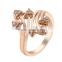 Women Special New Fashion Heart Shaped 18K Gold Plated Ring for Party