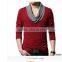 New style long line t shirt men long sleeves collar t-shirt