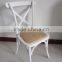 Vintage White cross back chair, Haley chair for party