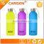 Heat sleeve insulated frosted sport glass water bottle