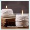 white wool design ceramic candle holder for weddings
