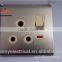 tanzania electric light brushed stainless wall switch and socket