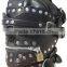 GENUINE LEATHER BONDAGE HOOD / MASK with LOCKING MOUTH & BLINDFOLD