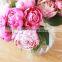 Wholesale Artificial Bride Flower Silk Peony Bouquet