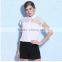 Women Blouses 2016 Summer Shirts Fashion Sexy White Black Blusas Casual Short Sleeve Lace Top Chiffon Blouse