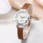 2016 cute face lady leather watch, women genuine leather beautiful ladies watch