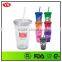 Best Selling Products 16 oz Double Wall Plastic Cup With Straw for Beverage