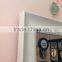 White wood frame mirror for home wall