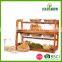 Food grade airtight design 6pcs glass canister set with bamboo rack
