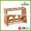 New design wooden glass spice jar rack set for promotional