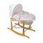 100% cotton colourful waffle moses wicker basket set basket stand
