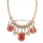 Red Blue Resin Stone Vintage Choker Pendant Statement Necklace Women Necklaces & Pendants Fashion Necklaces for Women 2014