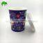 Nice design disposable ice cream paper cup cream paper bowl and lids