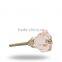 Glass Small Sun FLower Pink Knob