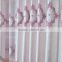 Hot selling Romantic pink embroidered fabric, Indian embroidered curtain fabric