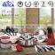 Red Kitchen appliance 24pcs palm restaurant induction cookware