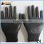 BSSAFETY Wholesale black nylon or polyester knitted nitrile coated working gloves for industrial