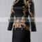 J--0083 wholesale BLACK AND GOLDEN short kitenge evening dress designs fashion dress