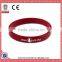 2016 Factory Supply Green Silicone Color Filled Wrist Band Personalized Debossed Silicone Bracelet Wristband