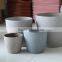Light grey sand painted plastic flower pot decorative plastic flower pot