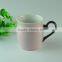 Stocked 350ml Colorful Glazed Ceramic Coffee Mug/cup With Special Handle Standard for Daily Use