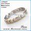 Stainless Steel Energy Element Silver Gold Plating Bio Magnetic Bracelet for Men