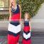 Fashion new detail mother and daughter dress design cute mommy and me maxi dress