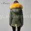 Fashionable winter women real yellow fox fur jacket with fur inside and fur collar mens coat